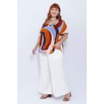 Blusa Bata Viscose Estampa Orgânica - Plus Size