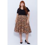 Saia Godê Algodão Onça- Plus Size