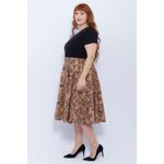 Saia Godê Algodão Onça- Plus Size