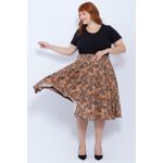Saia Godê Algodão Onça- Plus Size
