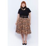 Saia Godê Algodão Onça- Plus Size