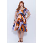 Vestido Gode Algodão Estampa Orgânica - Plus Size