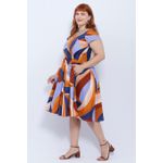 Vestido Gode Algodão Estampa Orgânica - Plus Size