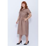 Vestido Chemise Viscose Fendi Poá - Plus Size