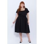 Vestido Algodão Preto - Plus Size