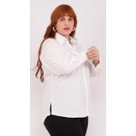 Camisa Social Algodão Branca - Plus Size