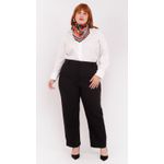 Calça Algodão com Elastano Preta - Plus Size