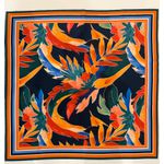 Lenço Estampado 70x70 Marinho Color