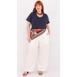 Blusa Malha Algodão Premium Azul Marinho - Plus Size