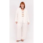 Blazer 2.0 Linho com Elastano Off White - Plus Size