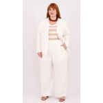 Blazer 2.0 Linho com Elastano Off White - Plus Size