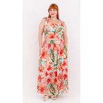 Saia Longa Estampa Floral Color - Plus Size