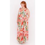 Saia Longa Estampa Floral Color - Plus Size