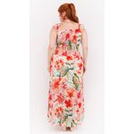 Saia Longa Estampa Floral Color - Plus Size