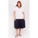 Blusa Malha Algodão Premium Branca - Plus Size