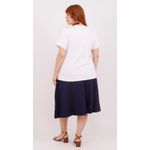 Blusa Malha Algodão Premium Branca - Plus Size