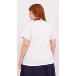 Blusa Malha Algodão Premium Branca - Plus Size