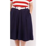 Saia Linho Azul Marinho - Plus Size