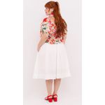 Blusa Peplum Floral Color - Plus Size