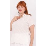 Camisa Laise Algodão Manga Curta - Plus Size