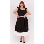 Saia Algodão Preto & Branco - Plus Size