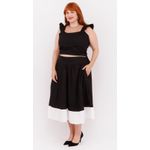 Top Babadinho Algodão Preto - Plus Size