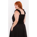 Top Babadinho Algodão Preto - Plus Size