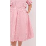 Saia Algodão Listrada Vermelha - Plus Size