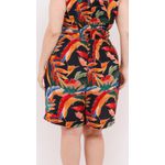 Short Viscose Estampa Marinho Color - Plus Size