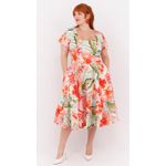 Vestido Gode Algodão Floral Color - Plus Size