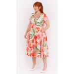 Vestido Gode Algodão Floral Color - Plus Size