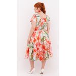 Vestido Gode Algodão Floral Color - Plus Size