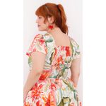 Vestido Gode Algodão Floral Color - Plus Size