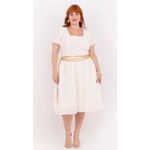 Vestido Laise Branco Algodão - Plus Size