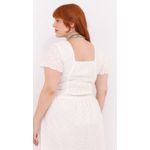 Vestido Laise Branco Algodão - Plus Size