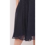 Vestido em Crepe Godê Azul Marinho - Plus Size