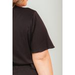 Blusa Social Clássica Preta - Plus Size