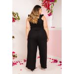 Top Babadinho Linho Preto - Plus Size