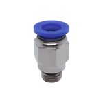 Conexão Reta para Engate Rápido - Rosca 1/8 - Tubo 8mm