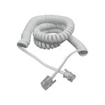 Cordão Telefônico Espiral para Raio-x Branco Dabi