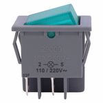 Interruptor / Chave Tecla Reta Verde 15a Liga / Desliga P/ Autoclave Dabi