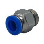 Conexão Reta para Engate Rápido - Rosca 1/4 - Tubo 8mm Bsp