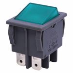 Interruptor Tecla Reta Verde 15a Liga / Desliga Para Autoclave Dabi