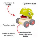 CARRINHO DINO COM FRICCAO E APITO VERDE
