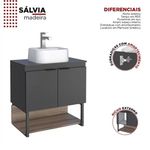 TOUCADOR MADEIRA SALVIA 60 PRETO