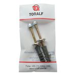 PARAFUSO LATONADO BACIA E LAVATORIO COM 02 UNIDADE BUCHA 08MM