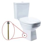 CONJUNTO 2 PARAFUSOS LATÃO Nº10 PARA BACIA AUTOSERV