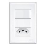 INTERRUPTOR SIMPLES + TOMADA PADRÃO 2P + T 10A 