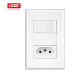 INTERRUPTOR SIMPLES + TOMADA PADRÃO 2P + T 10A 