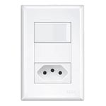 INTERRUPTOR SIMPLES + TOMADA PADRÃO 2P + T 10A 